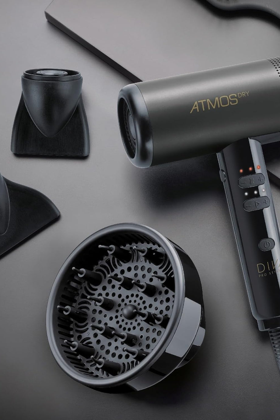 Atmos Dry Compact Saç Kurutma Makinesi, 2000W Fırçasız DC Motor, Sessiz, Difüzörlü