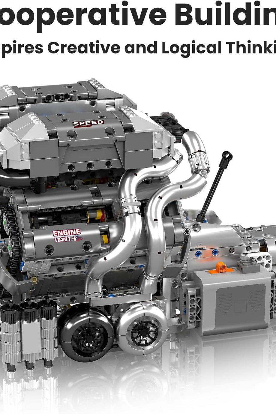 10201 W16 Motor Yapım Seti, 2250 Parça, 16 Silindirli Motor Modeli