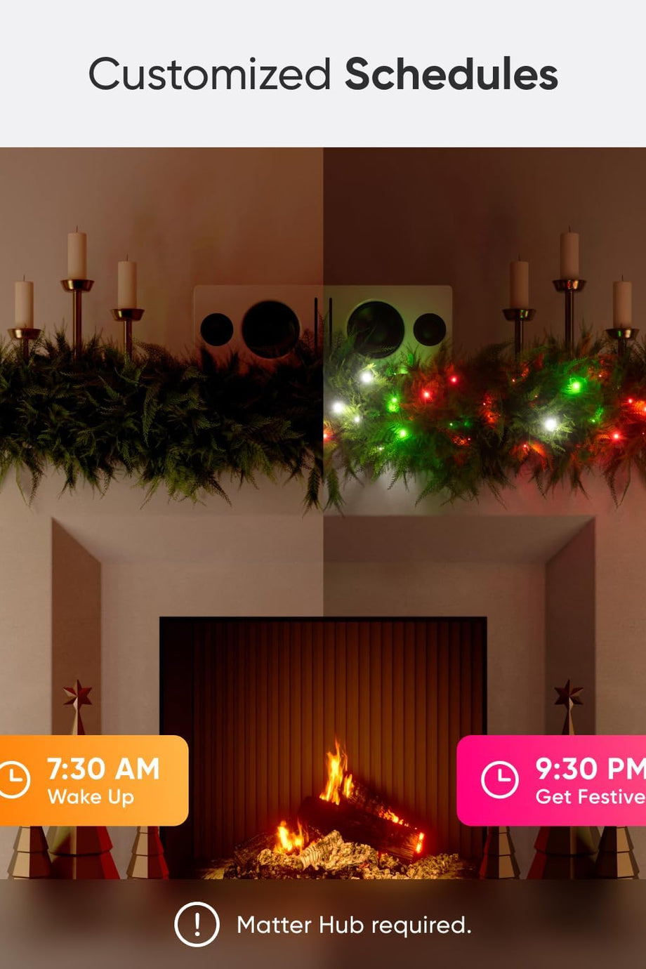 24 m RGBIC Akıllı Işık Zinciri, IP44, WiFi, Alexa Uyumlu, İç ve Dış Mekan