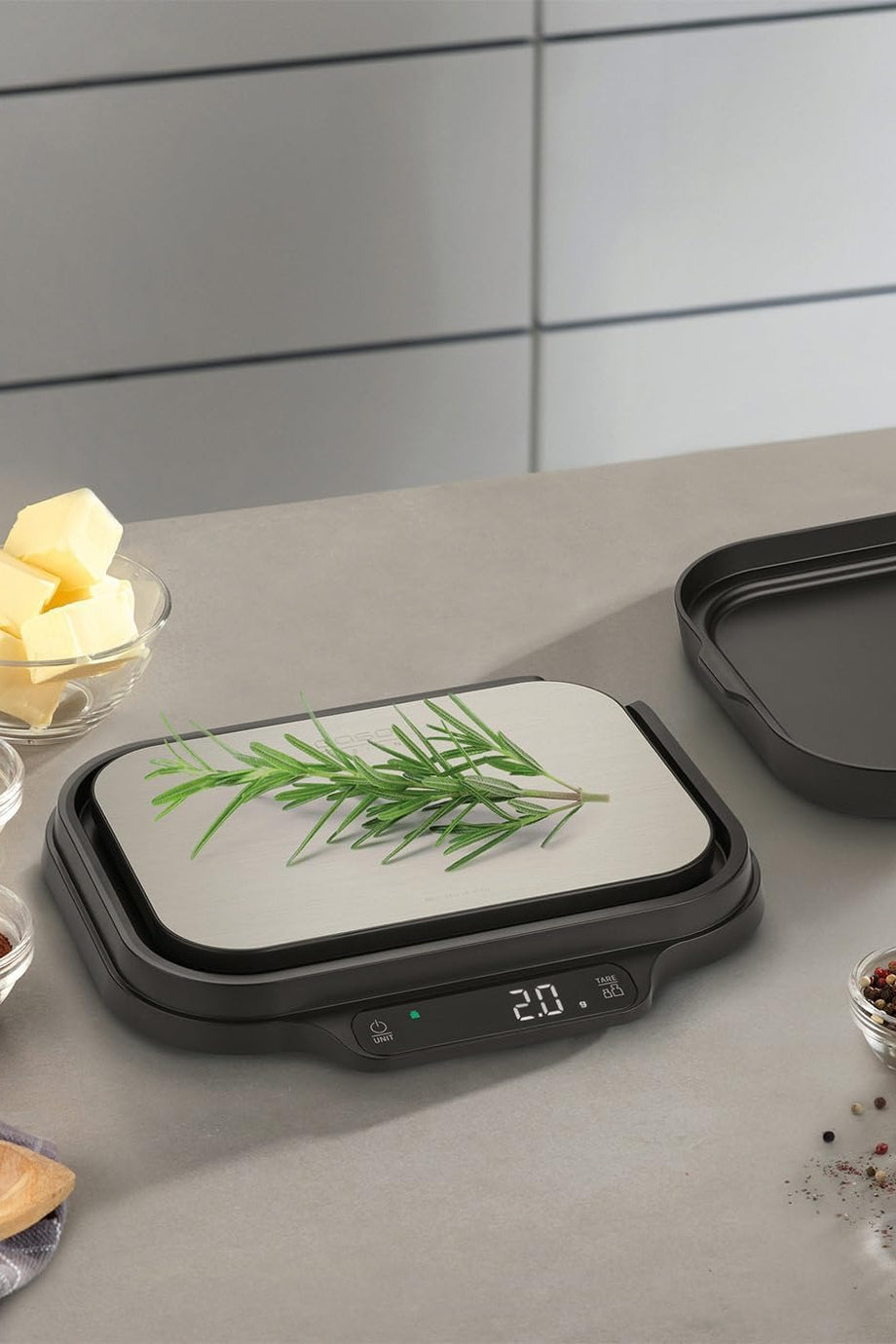 KitchenDuo Mutfak Terazisi 15 kg - 0.1 g Hassas Tartım Çelik Yüzey