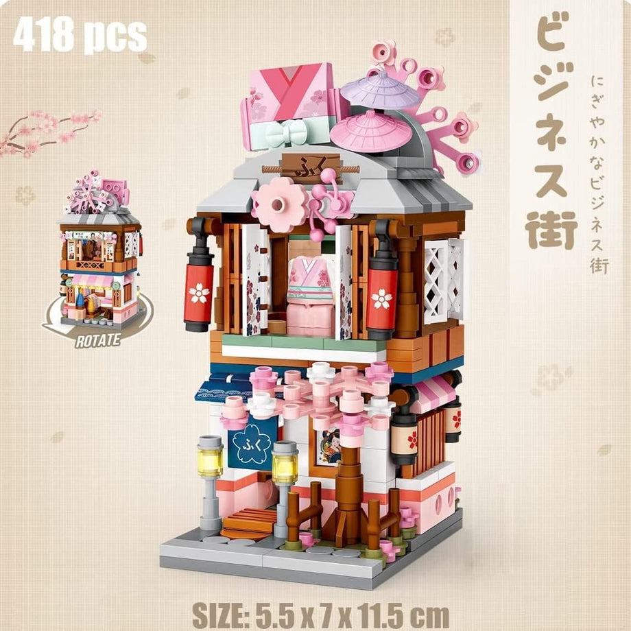 Kimono Dükkanı Yapım Seti, 418 Parça Japon Mimari Model Kit