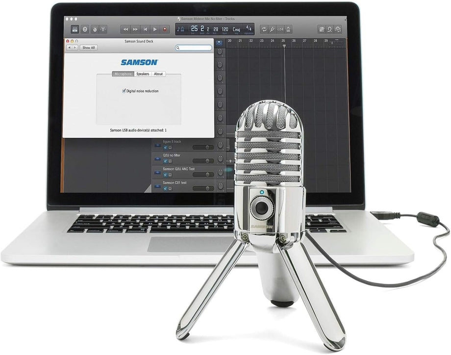Meteor Mic USB Mikrofon, Taşınabilir Stüdyo Kondansatör Mikrofonu, Chrome