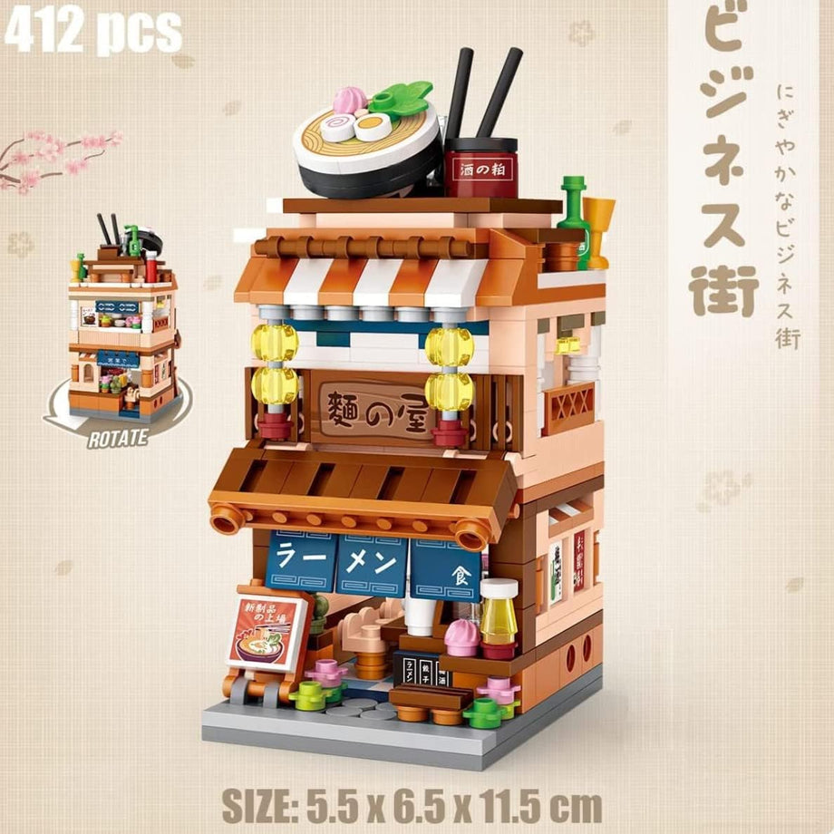 Ramen Restoran Model Seti, 412 Parça Japon Sokak Yapım Kiti