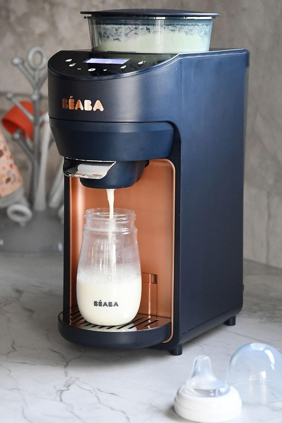 Milkeo Plus Biberon Isıtıcı 20 Saniyede Hızlı Hazırlık, Ayarlanabilir Sıcaklık, Otomatik Süt Tozu Dozajı