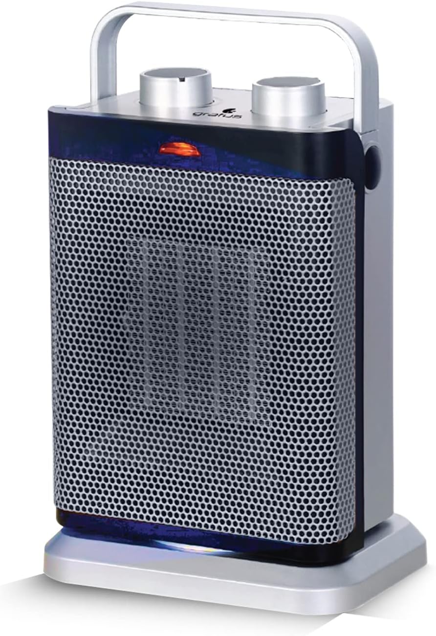 Elektrikli PTC Fanlı Isıtıcı, 2 Isı Ayarı, Termostat Kontrolü