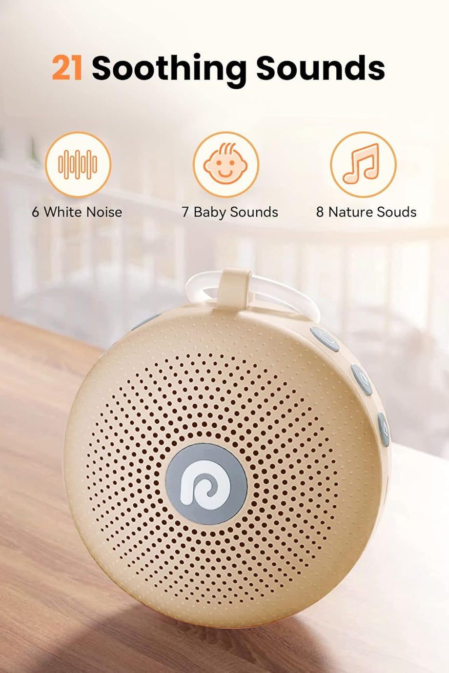 Gürültü Makinesi, 21 Ses, 60 Saat Pil Ömrü, Taşınabilir Uyku Yardımı