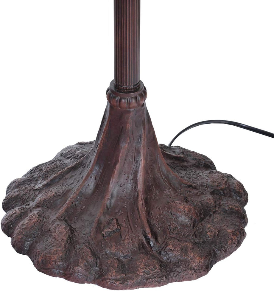 Akçaağaç Yaprakları Tiffany Tarzı Vitray Zemin Lambası