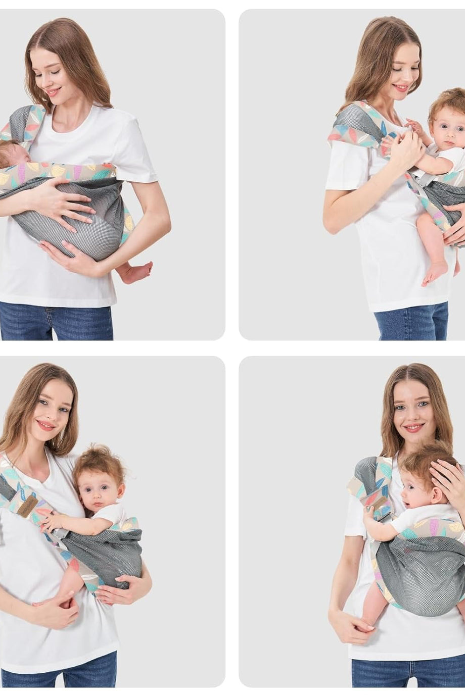 Ayarlanabilir Ergonomik Bebek Sling Taşıyıcı Nefes Alabilir, Tek Omuzda Taşınabilir
