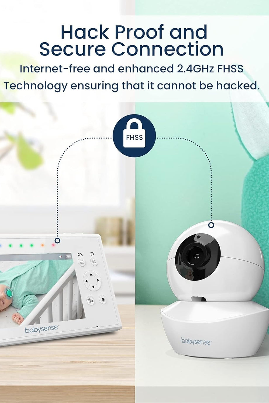 Video Bebek Monitörü, 4.3 İnç Split Ekran, 2 Kamera, PTZ Fonksiyonu, Gece Görüşü, İki Yönlü İletişim