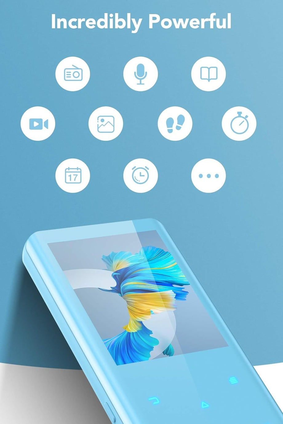 32GB Bluetooth 5.0 MP3 Çalar, 2.4" Ekranlı, HiFi Sesli, FM Radyo ve Uzun Pil Ömürlü