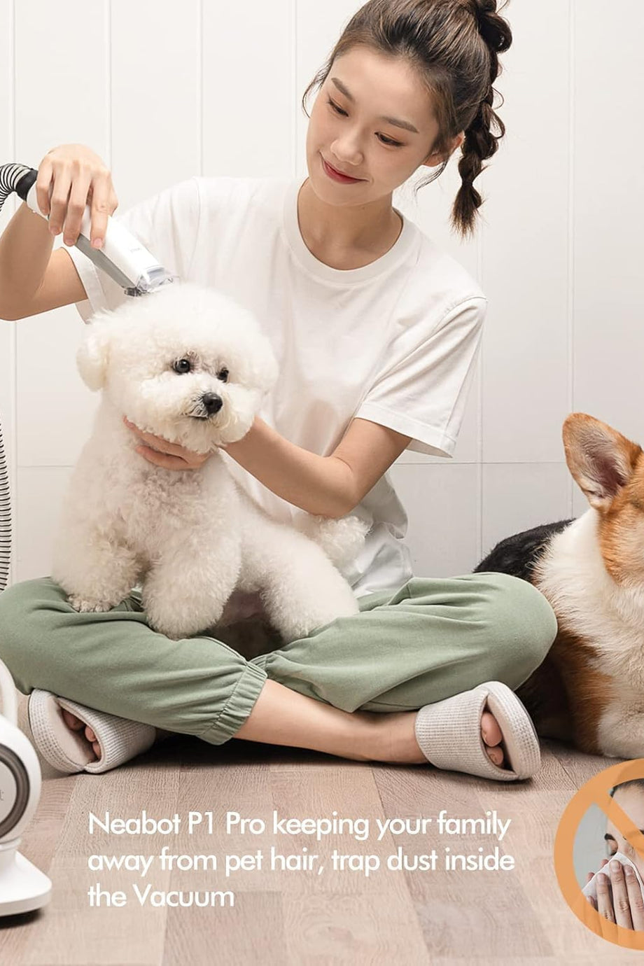 Neakasa P1 Pro Köpek Tıraş Makinesi, Vakumlu Evcil Hayvan Bakım Seti