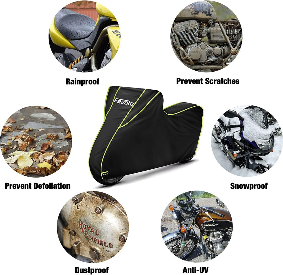 Geliştirilmiş Su Geçirmez Motosiklet Brandası, XXL Boy, 300D Oxford Kumaş