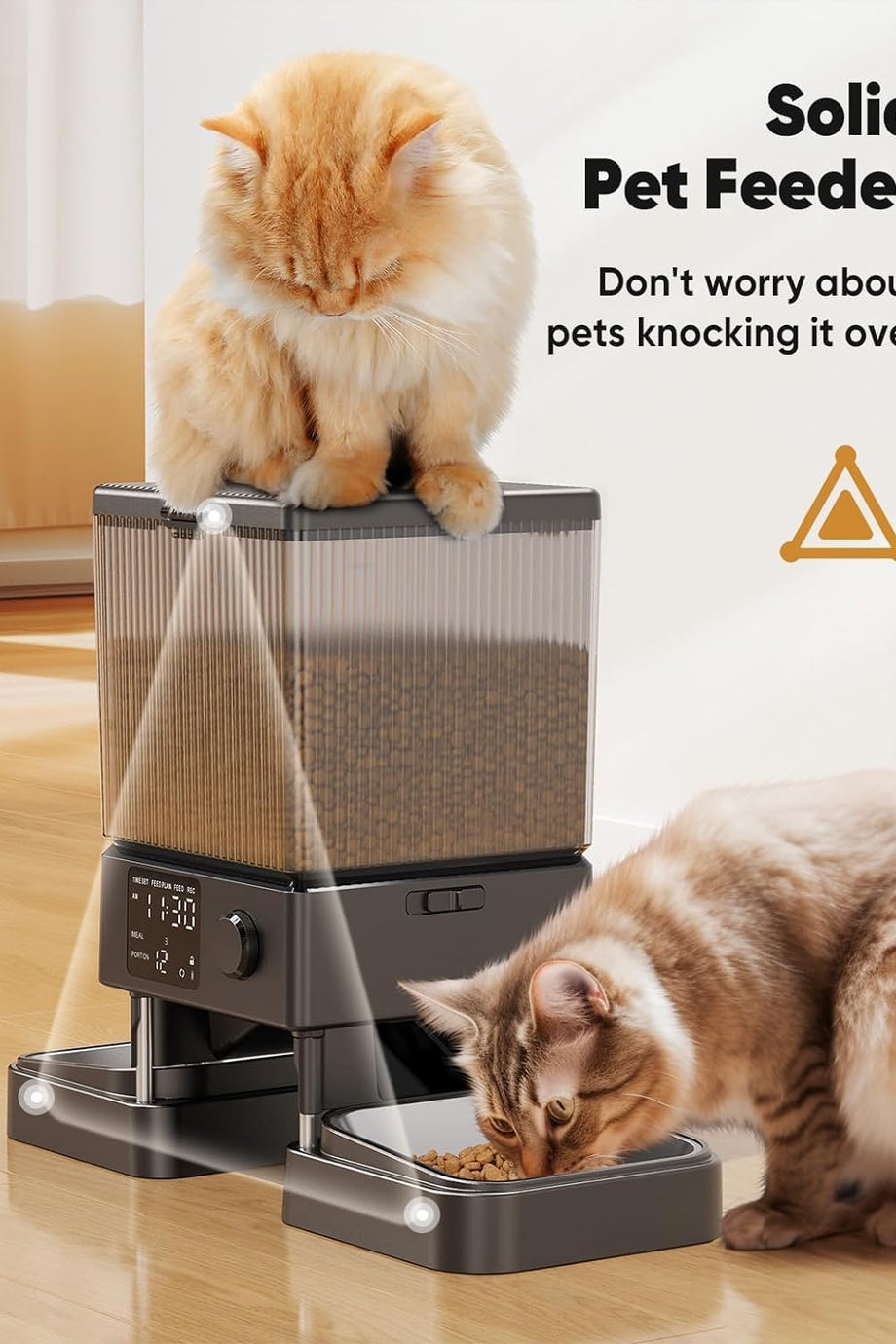 5L Otomatik Yem Makinesi, 2 Kaplı, Ses Kayıtlı, Paslanmaz Çelik, Kedi ve Köpekler için Kolay Kullanım