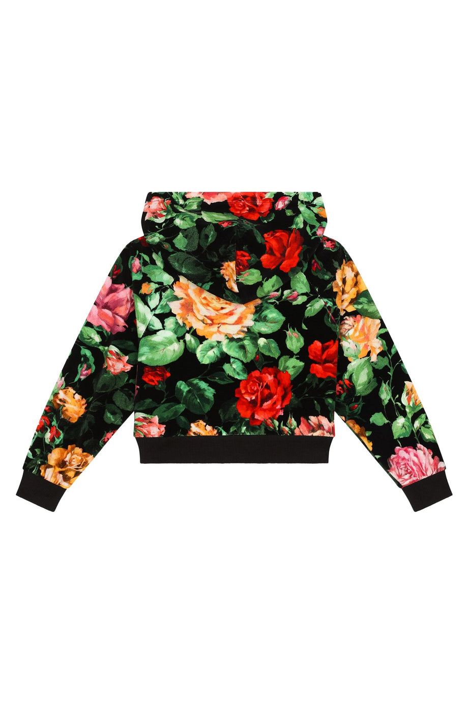 Kızlar için Desenli Şönil Kapüşonlu Hırka - Pembe