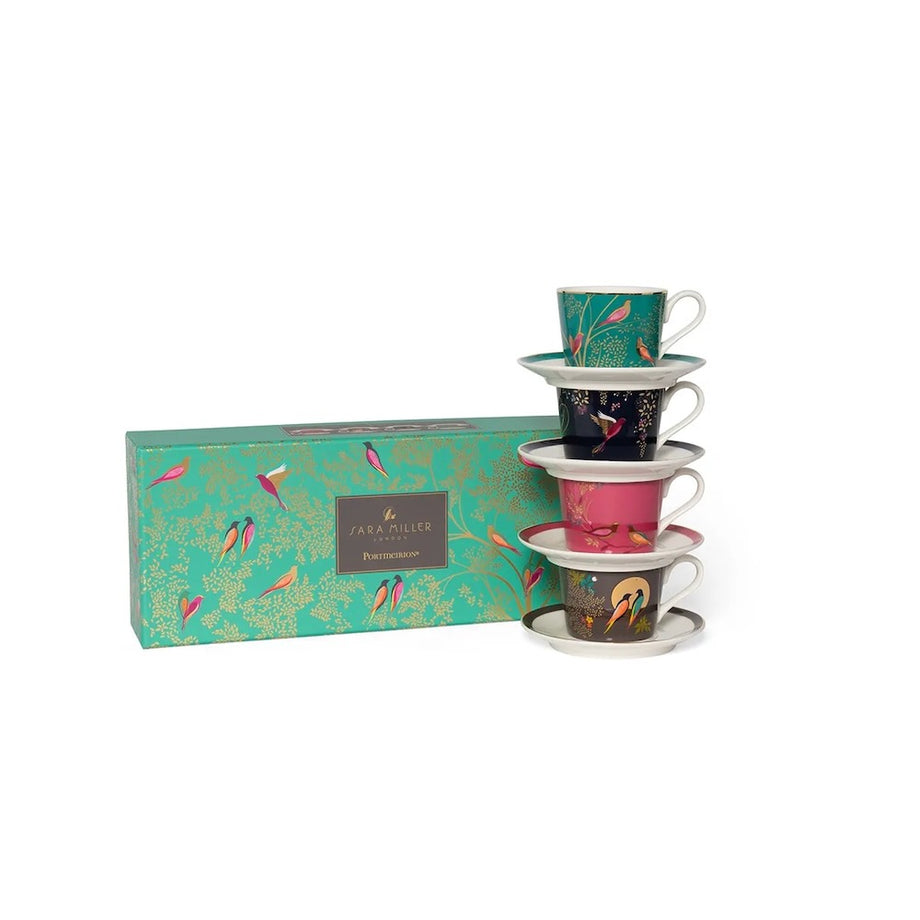 Sara Miller Chelsea Espresso Fincanı ve Tabağı, 4'lü Set