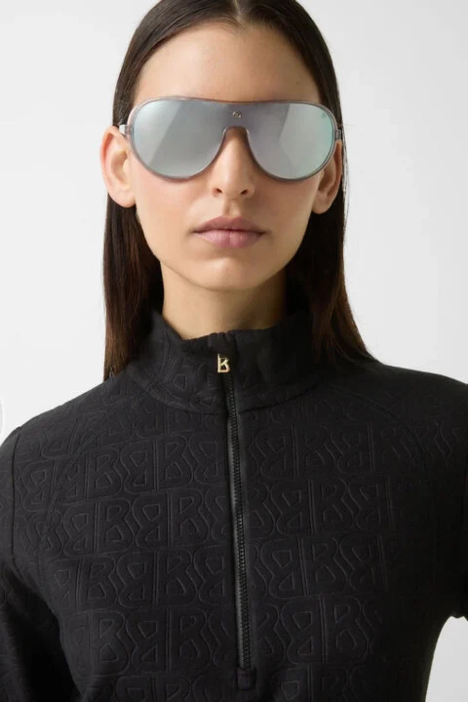 Sport Medita Black B Logo Desenli Fleece First Layer Kayak Kadın İçlik Üst