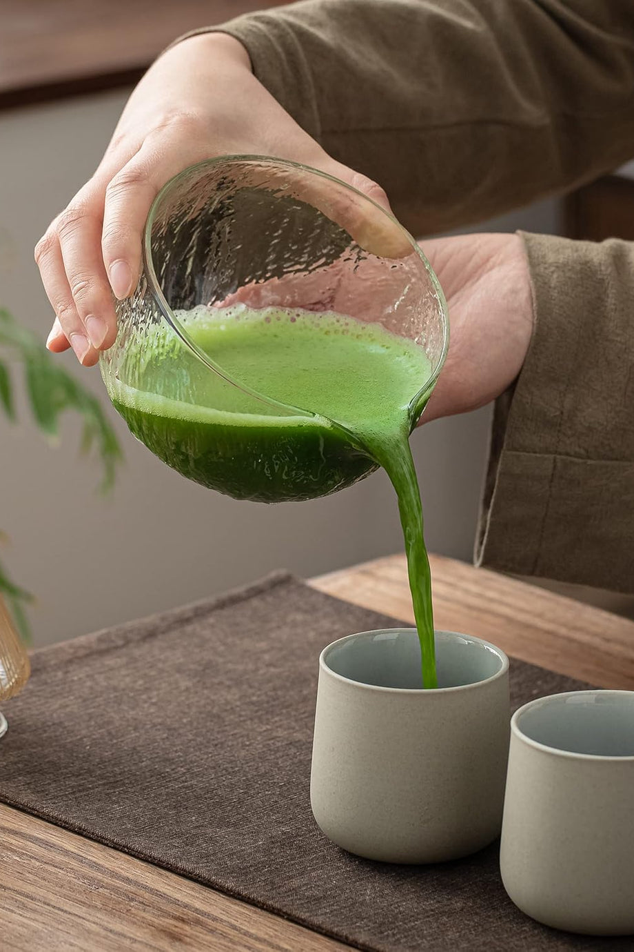 Japon Matcha Çırpıcı Seti 7 Parça - Cam Matcha Kasesi, Bambu Çırpıcı ve Kaşık ile Premium Matcha Çay Seti