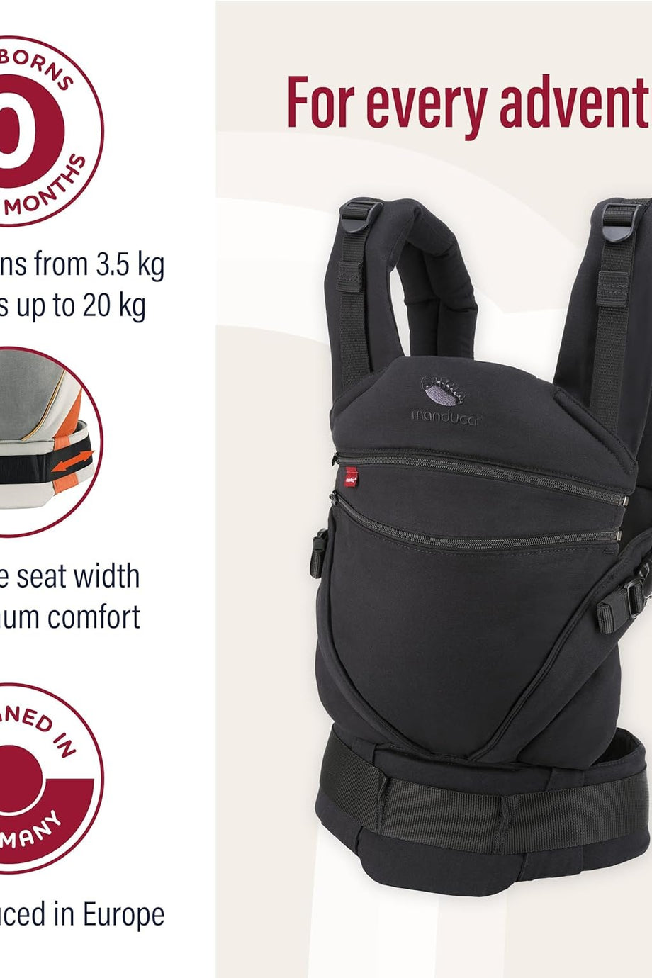 XT/All-In-One Bebek Taşıyıcı Organik Pamuk, 3.5-20 kg, Esnek Taşıma Sistemi, Yeni Doğan