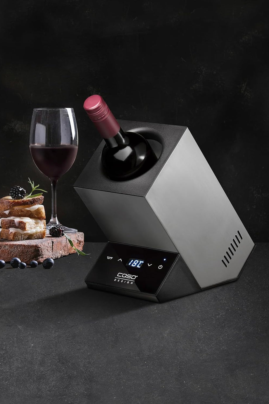WineCase One Şarap Soğutucu 5 18°C Ayarlı Tek Şişe Inox Paslanmaz Çelik