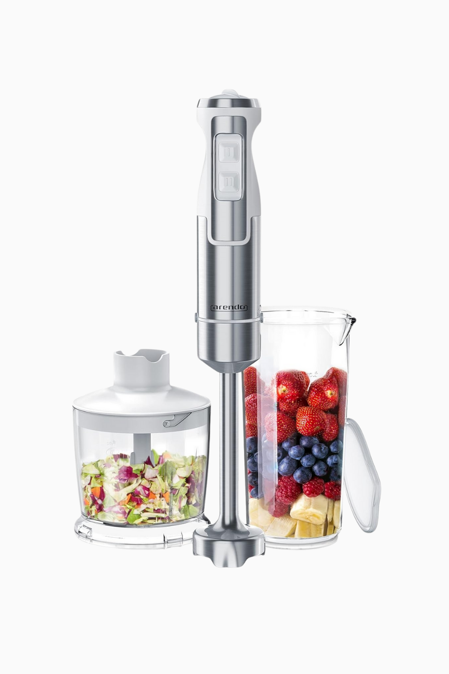 1000W Paslanmaz Çelik El Blender Seti Turbo Fonksiyonlu 2’si 1 Arada