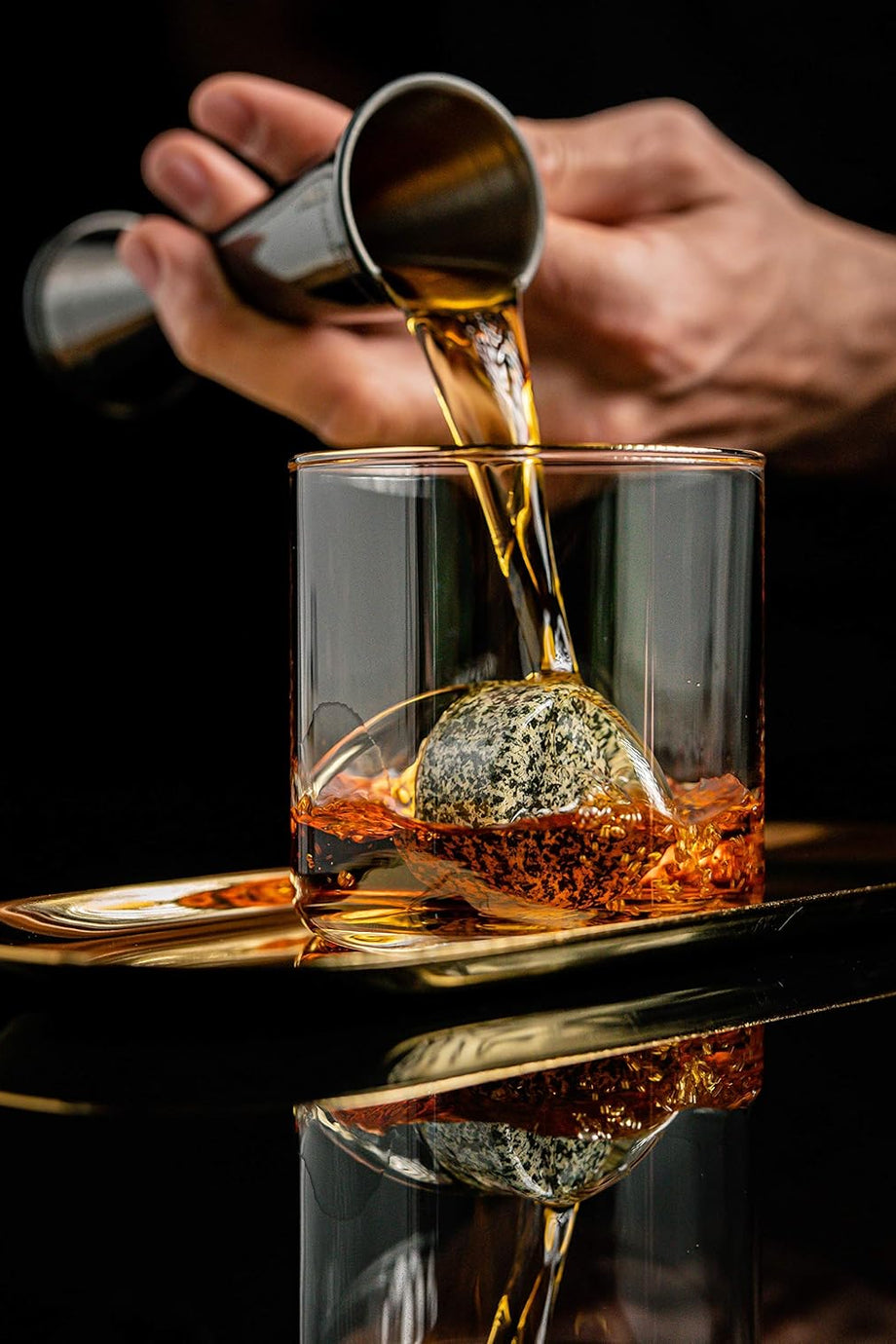 Viski Taşları Hediye Seti, 6 El Yapımı Yuvarlak Granit Soğutucu Taş