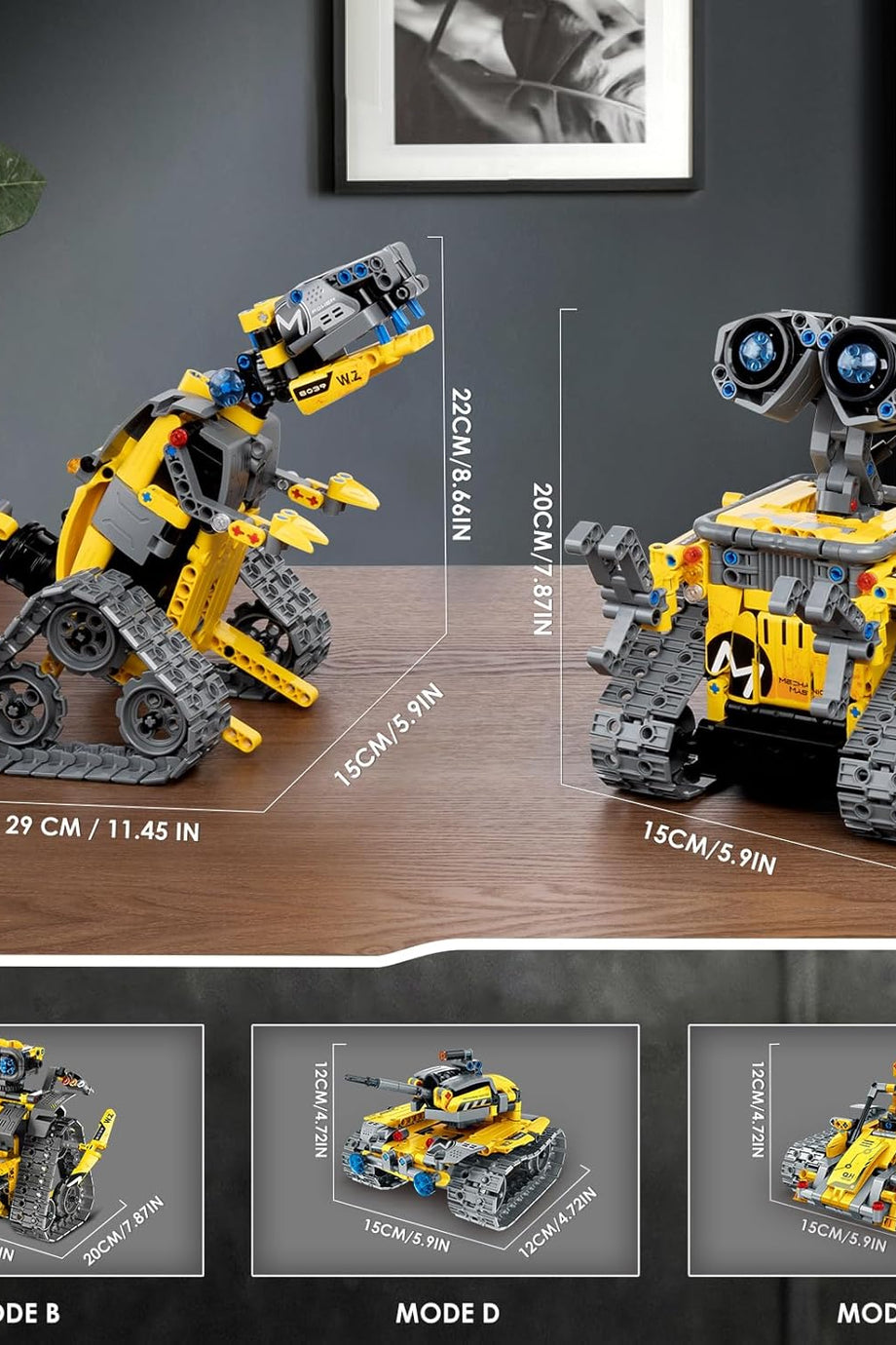 5'i 1 Arada Robotik Set, Uygulama ve Uzaktan Kumandalı, Programlanabilir Yapım Oyuncağı