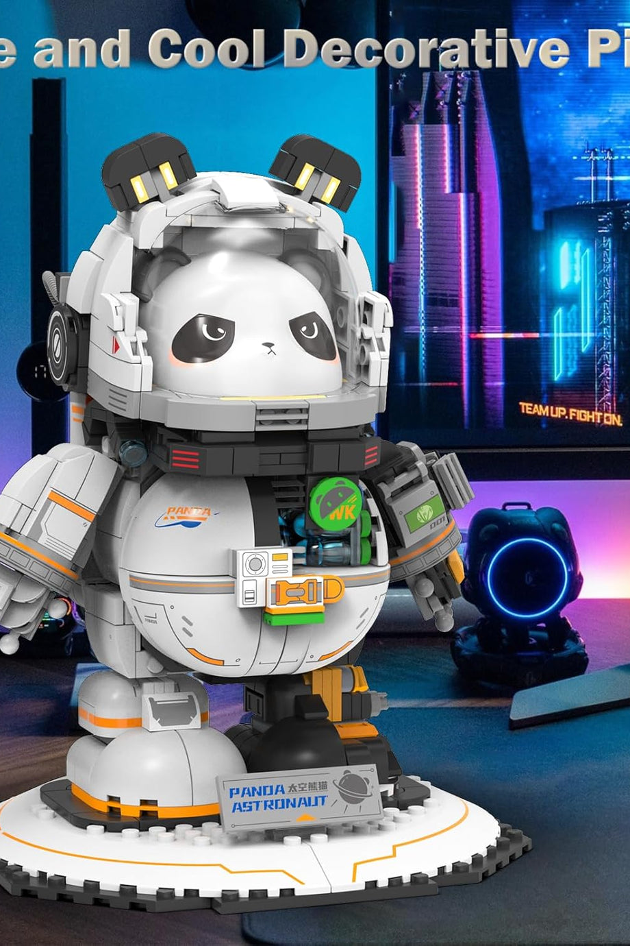 Panda Uzay Adamı Yapım Seti, Astronot Hayvan Modeli, 829 Parça