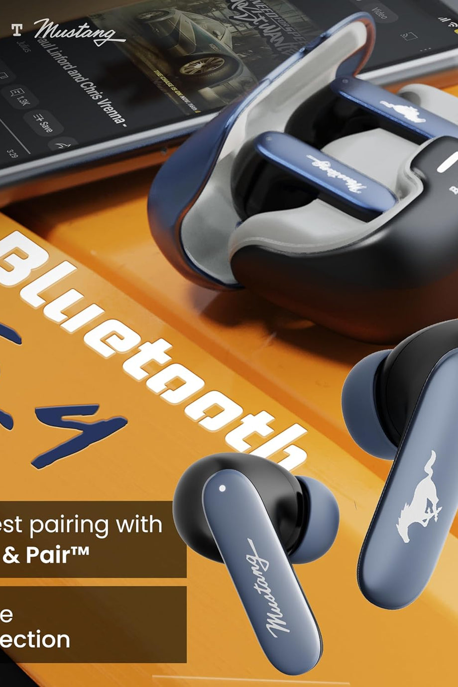 Mustang Dash TWS Kulaklık, 100 Saat Çalma, ENC, IPX5, Bluetooth 5.4