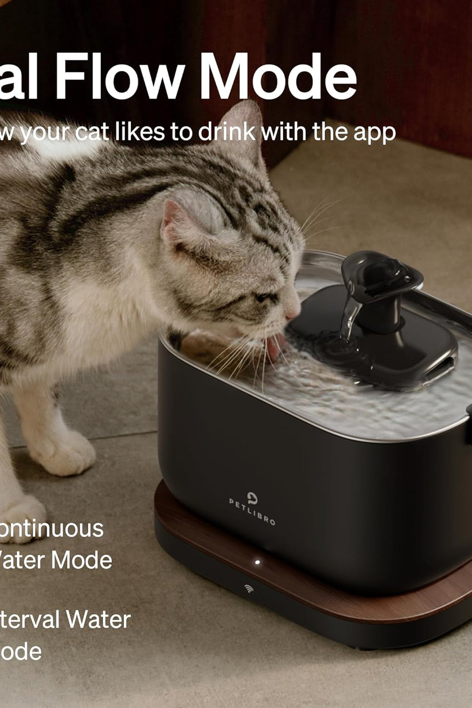 Akıllı Kedi Çeşmesi 2.5L, Sessiz Çalışma, 304 Paslanmaz Çelik, BPA İçermeyen Malzeme