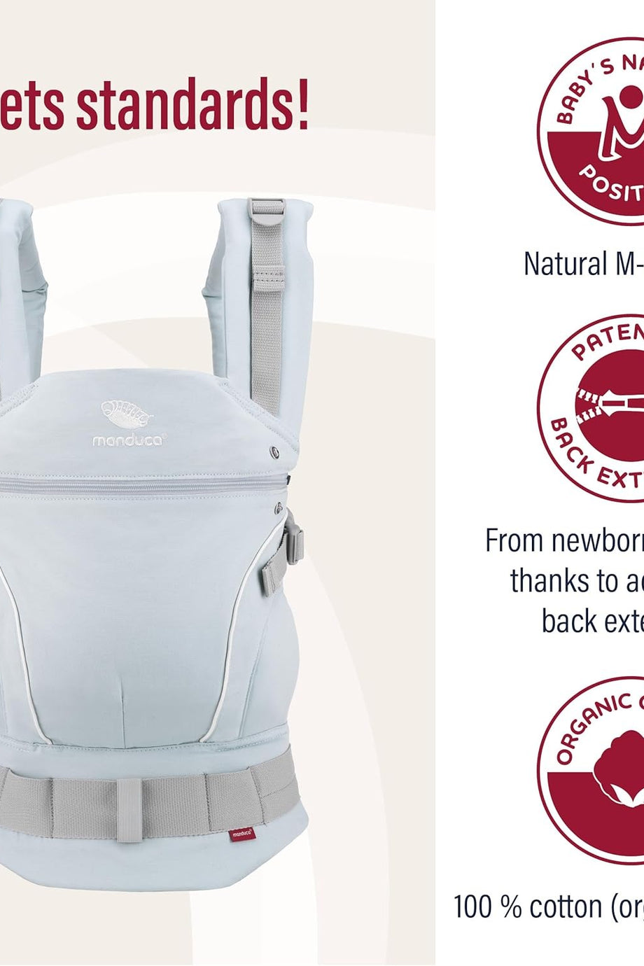 First Ergonomik Bebek Taşıyıcı 3 Taşıma Pozisyonu, Ayarlanabilir ve Konforlu