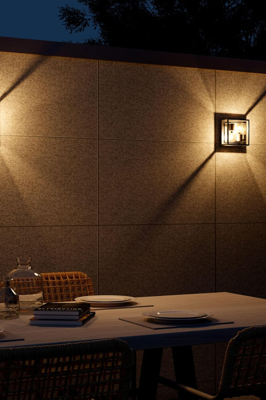 Bologna LED Duvar Lambası, 2x E27, Siyah, IP44 Sıçrama Geçirmez, Endüstriyel Modern Tasarım