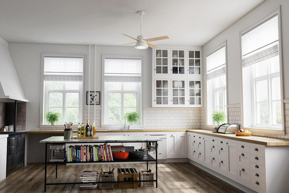 Loki 132 cm Tavan Vantilatörü, Taze Beyaz, Aydınlatmalı ve Uzaktan Kumandalı