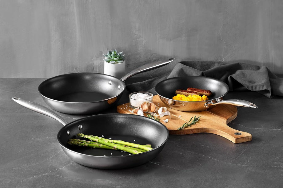 Argent 3 Çelik ve Alüminyum 3'lü Yapışmaz Tava Seti 20-24-28 cm İndüksiyon Uyumlu