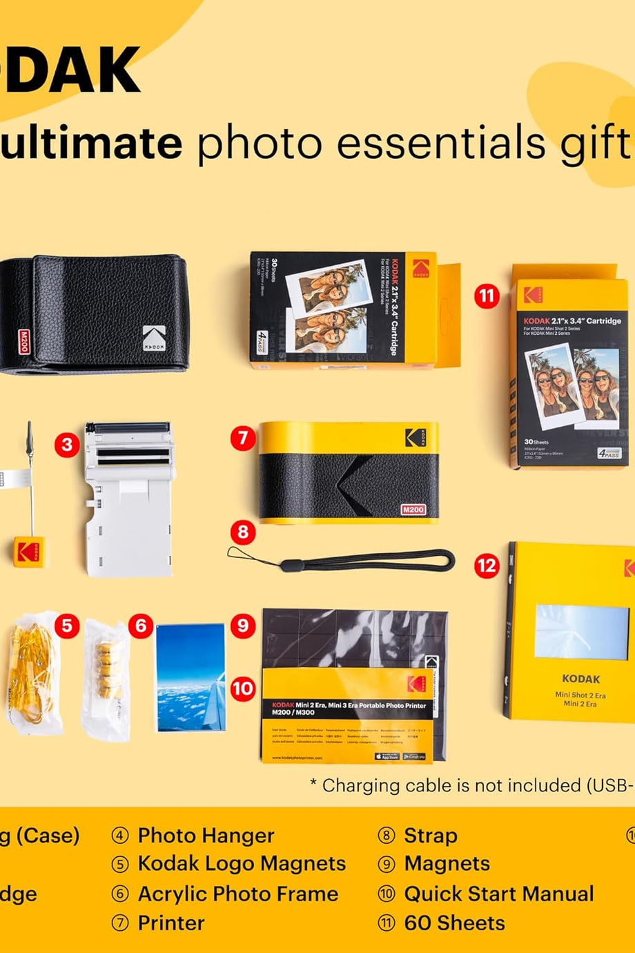 Mini 2 ERA 4PASS Mobil Fotoğraf Yazıcısı, Hediye Paketi ve 60 Yaprak Kartuş