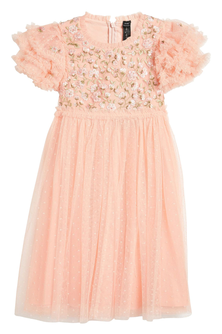 Çocuklar için Posy Bodice Tül Elbise - Pembe