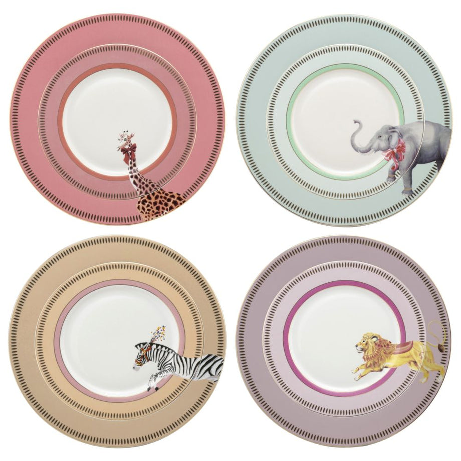 Yemek Tabakları 26,5 Cm - Hayvanlar (4'lü Set)