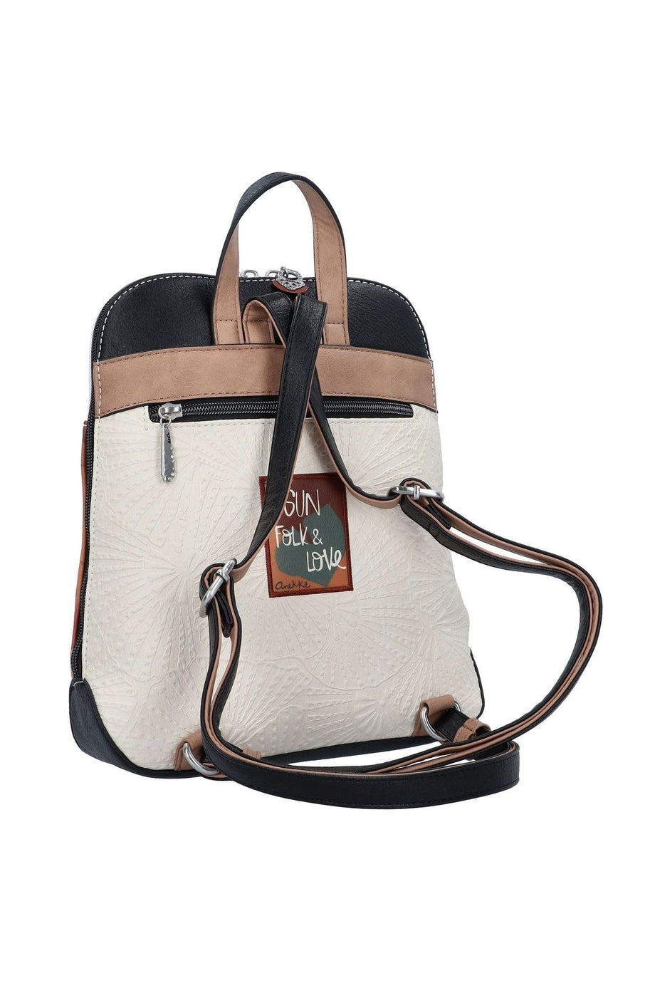 Alma City Sırt Çantası 30 cm Anahtarlıklı, Hafif ve Şık Çok Bölmeli Kadın Çantası