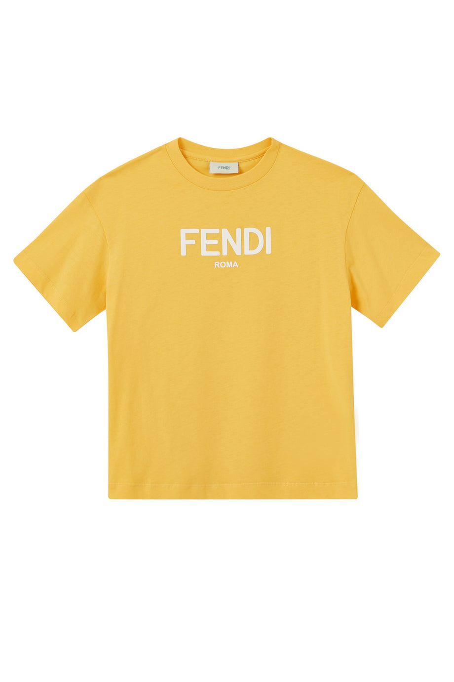 Fendi Çocuklar İçin Logolu Pamuk Tişört - Sarı