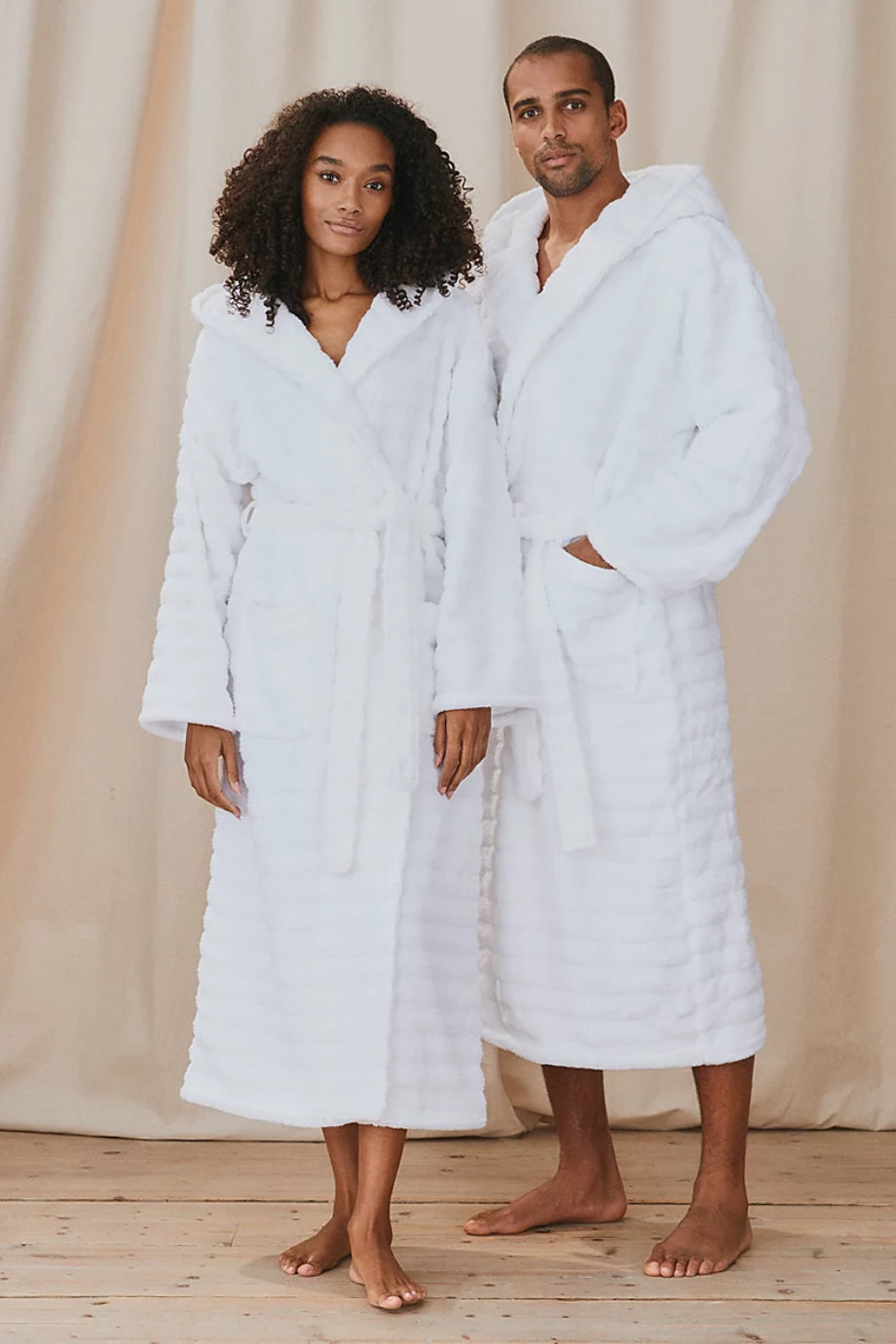 Organik Pamuk Hydrocotton Kapüşonlu Unisex Bornoz