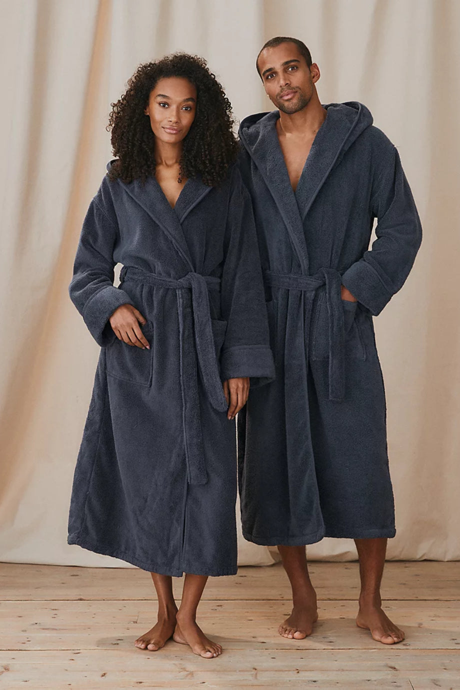 Organik Pamuk Hydrocotton Kapüşonlu Unisex Bornoz