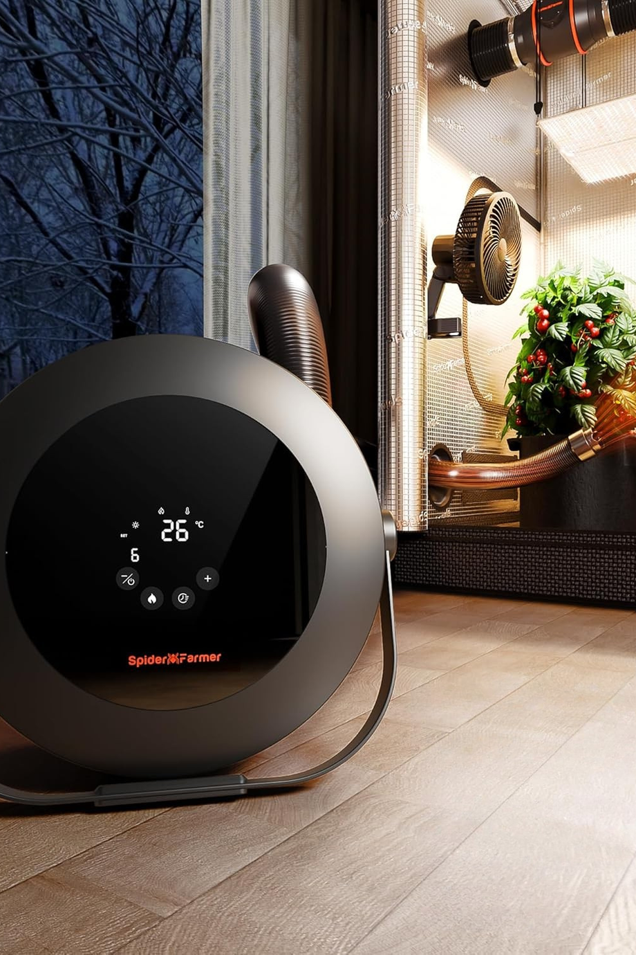 Fanlı Isıtıcı, 540W, Akıllı Sıcaklık Ayarı, 10 PTC Boru, Sessiz ve Enerji Tasarruflu