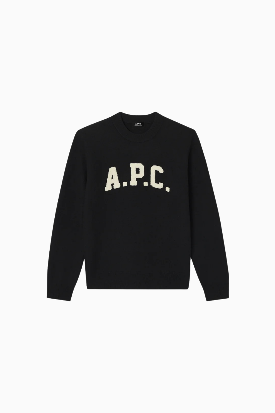 Jay Jumper Siyah Lüks Üniversite Tarzı A.P.C. Logo Erkek Kazak