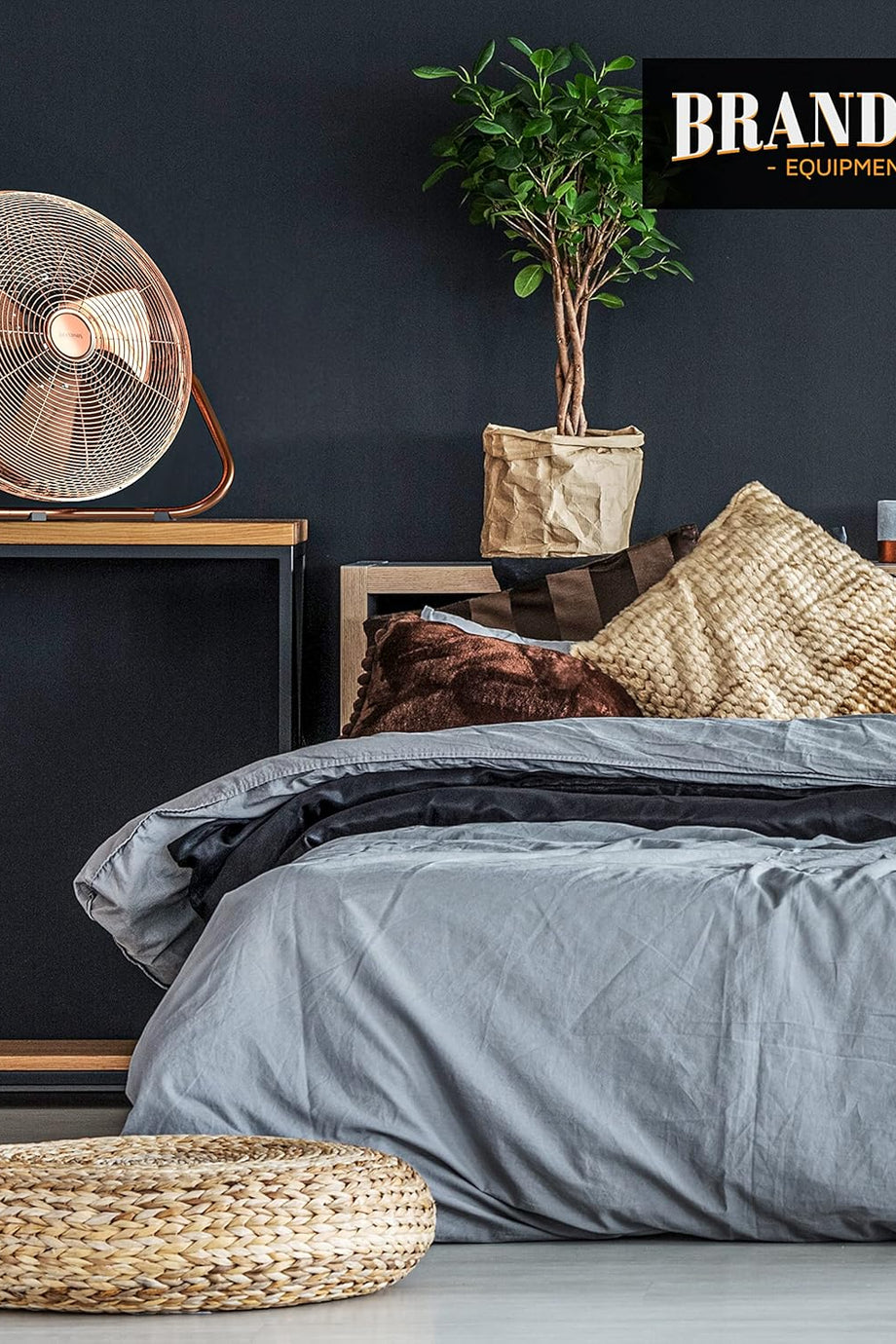 Rüzgar Makinesi Retro Tarz 160 Watt Bakır Tasarımlı Vantilatör 50 cm Zemin Vantilatörü