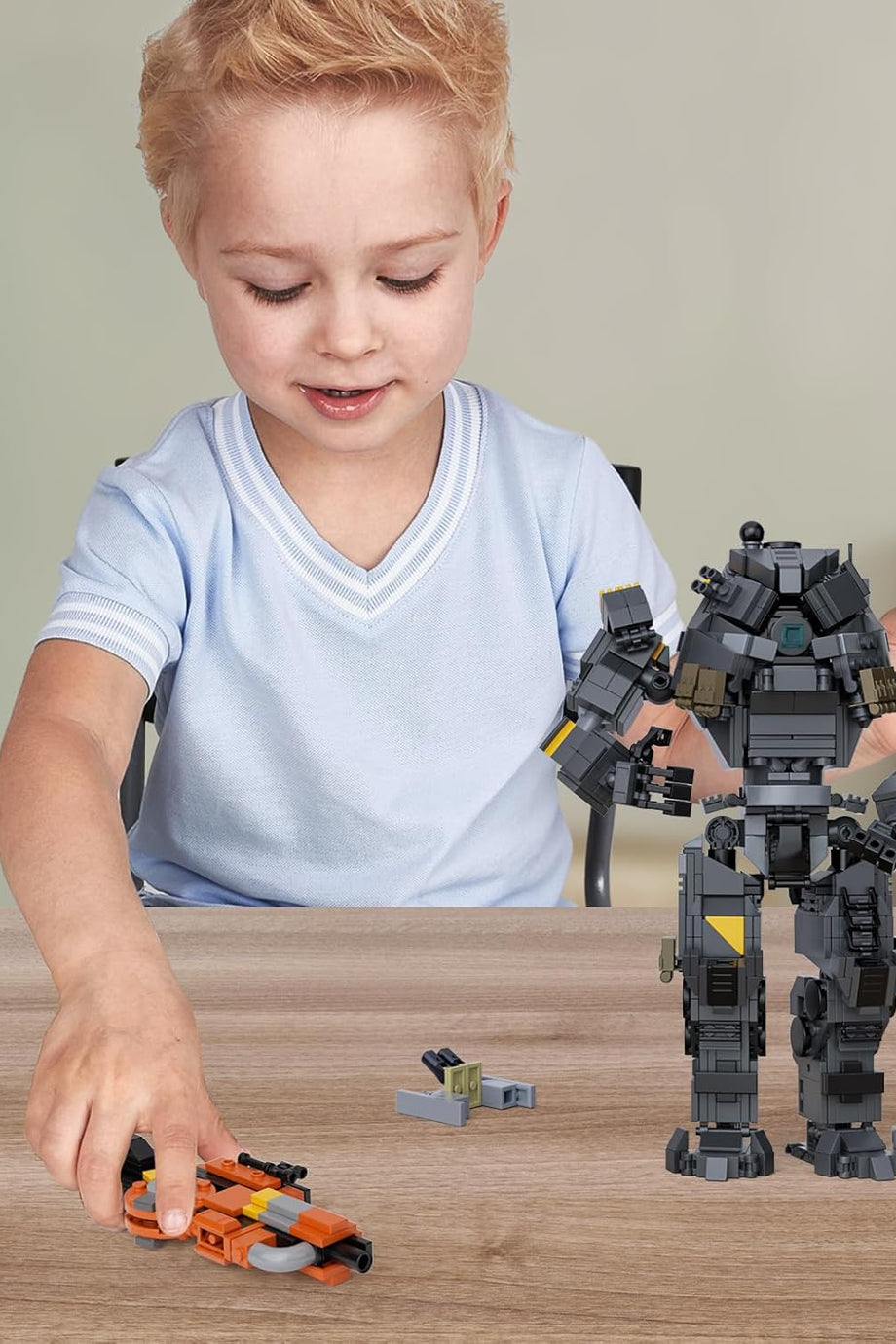 Titanyum Robot ve Mecha Figür Montaj Seti, Yaratıcı Teknik Tuğlalar ile Eğlenceli İnşaat Oyuncağı