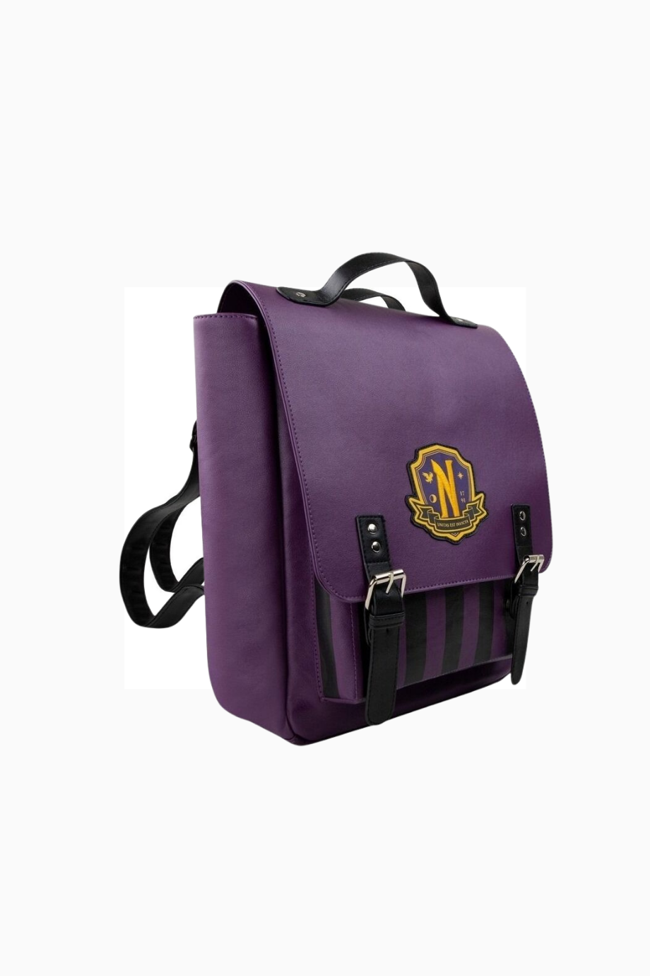 Wednesday Nevermore Academy Mor Çizgili Okul Sırt Çantası