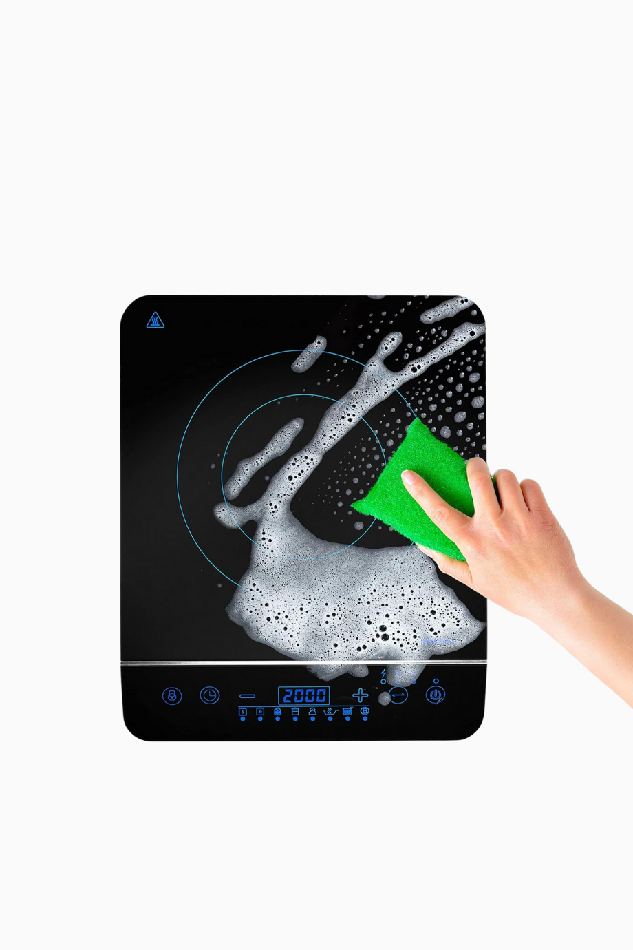 2000 Watt İndüksiyonlu Ocak, Dokunmatik Panel ve 8 Otomatik Pişirme Programı