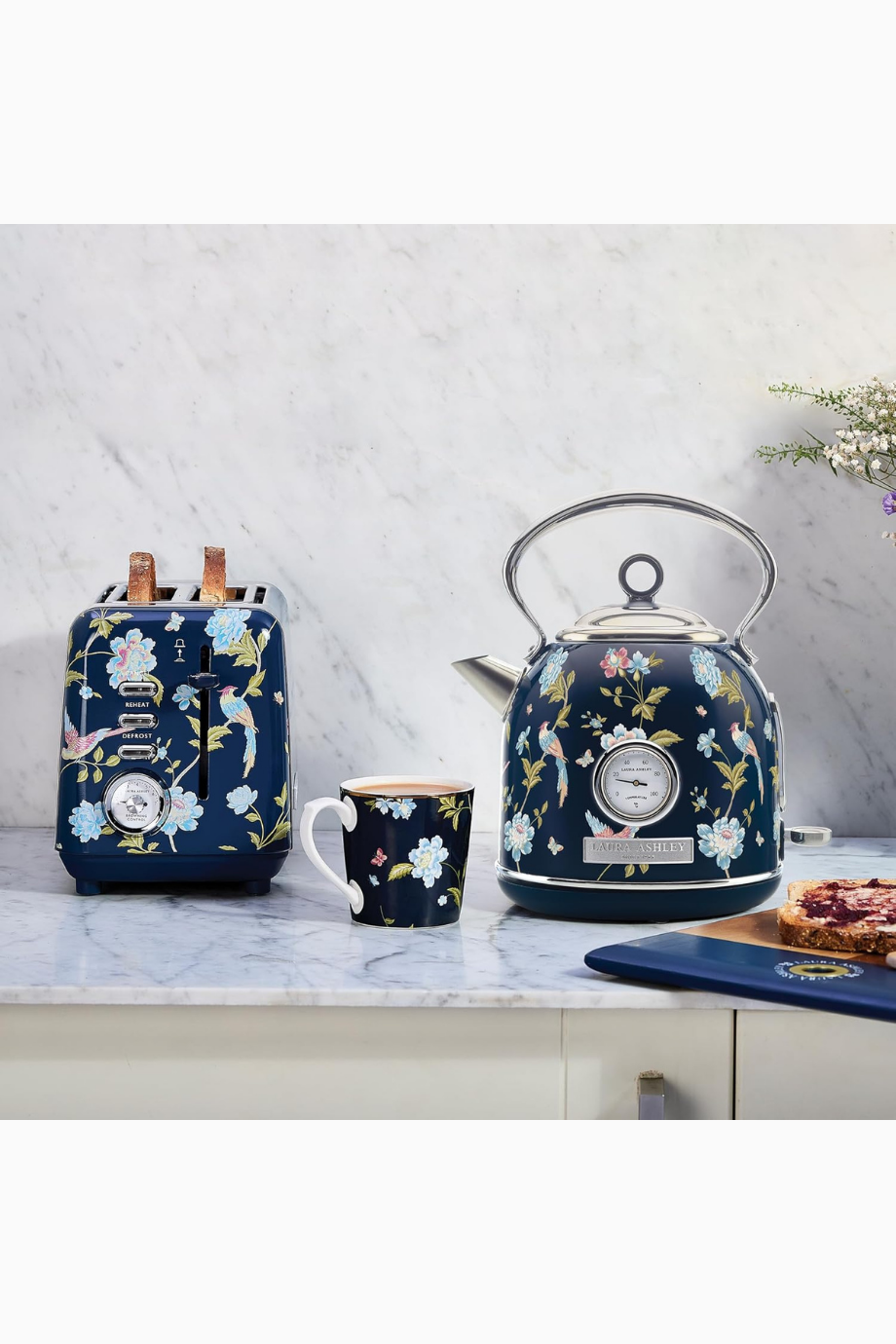 Elveden Navy 1,7L Kablosuz Elektrikli Su Isıtıcı, Paslanmaz Çelik, Hızlı Kaynatma