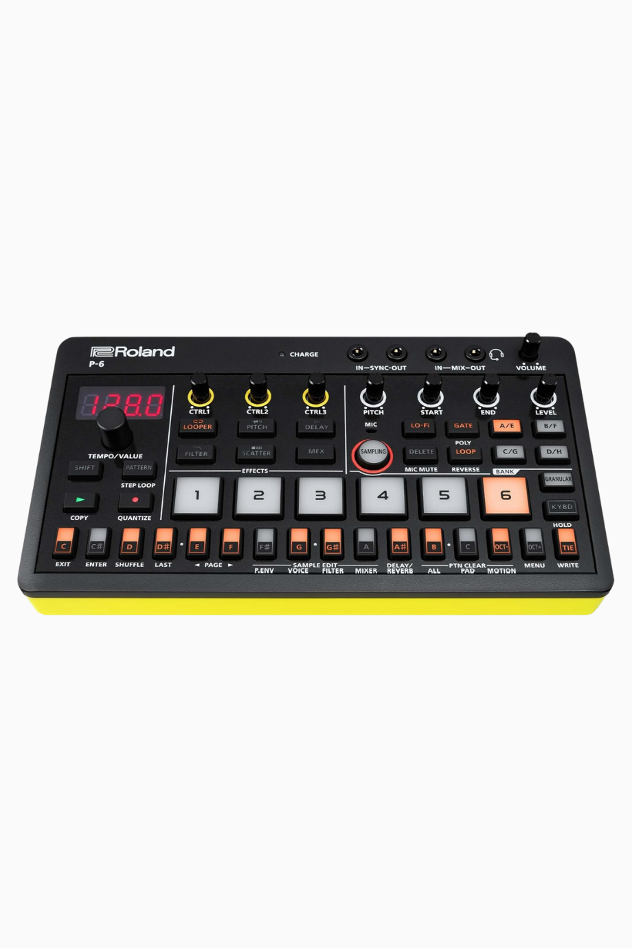 AIRA P-6 Compact Yaratıcı Örnekleyici, Dahili Mikrofon, 64 Adımlı Sıralayıcı