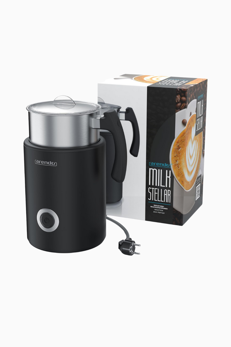 İndüksiyonlu Süt Köpürtücü 500W, 3 Programlı, Sıcak/Soğuk Köpürtme, 250 ml Köpürme