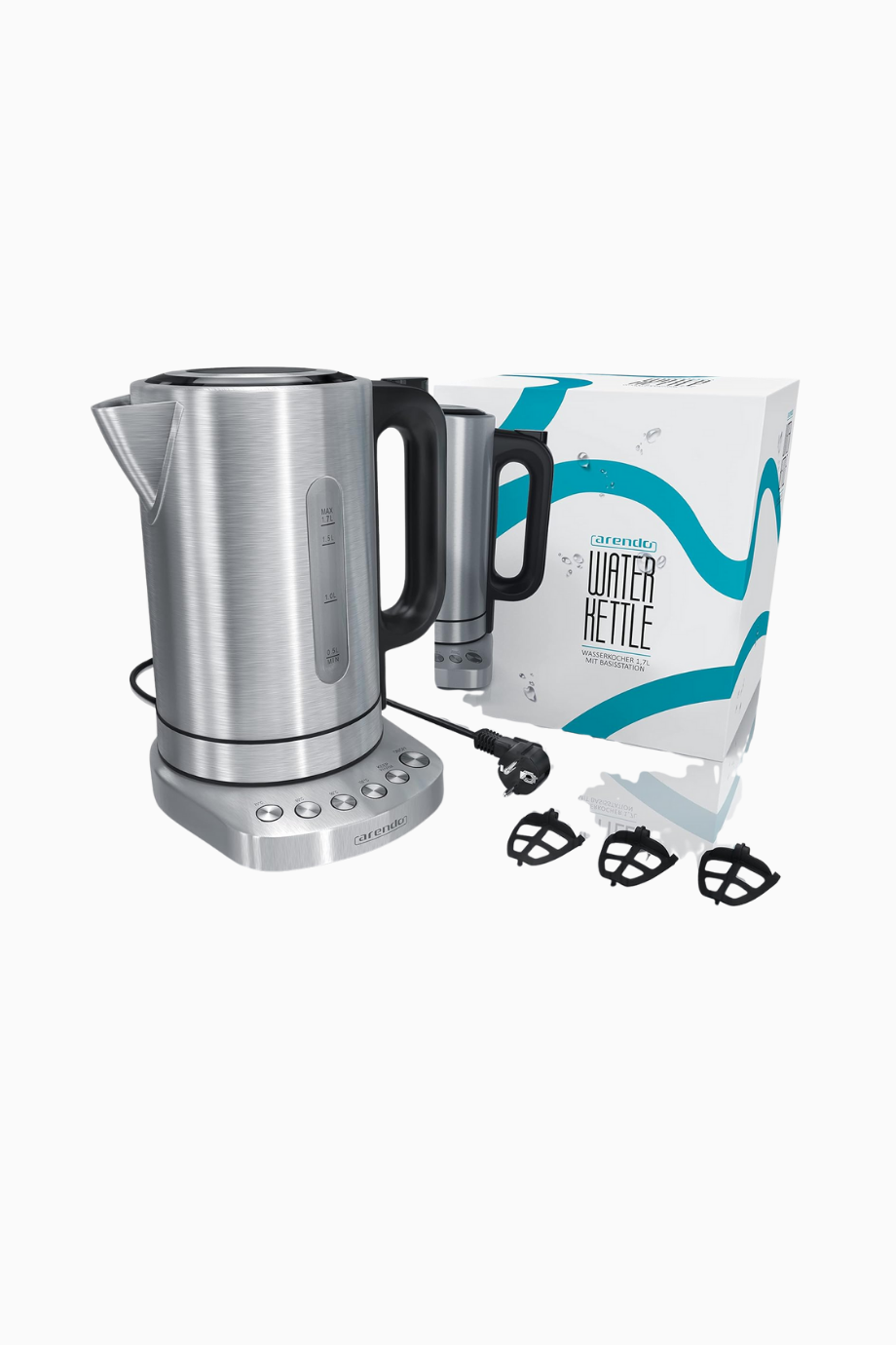 3000W Paslanmaz Çelik Su Isıtıcısı, 4 Seçilebilir Sıcaklık Ayarı, BPA İçermez